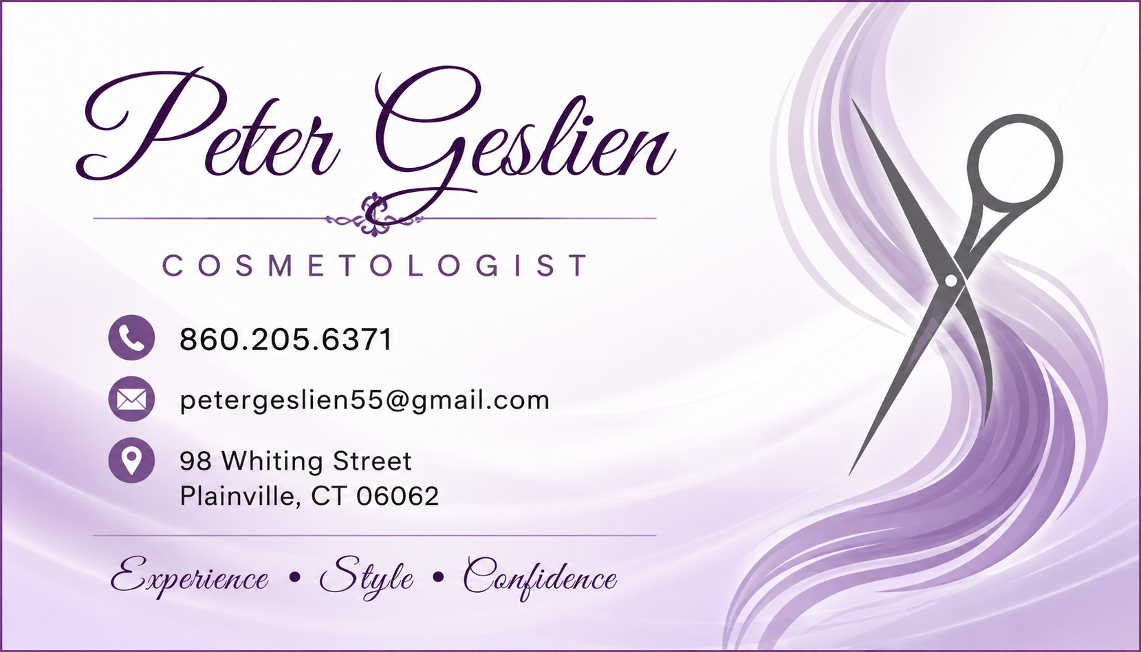 Peter Geslien cosmetologist sponsor advertisement
