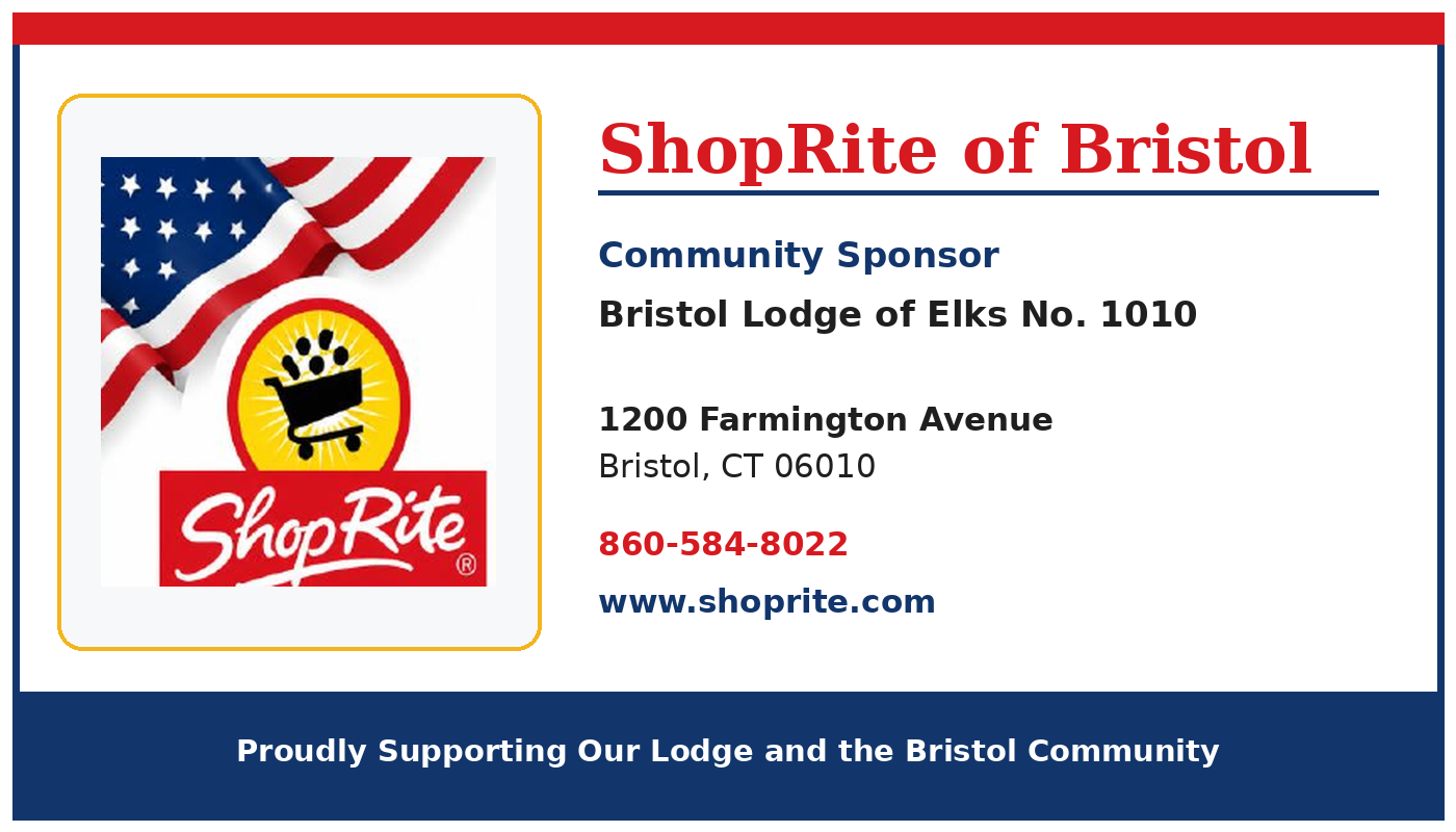 ShopRite of Bristol sponsor advertisement